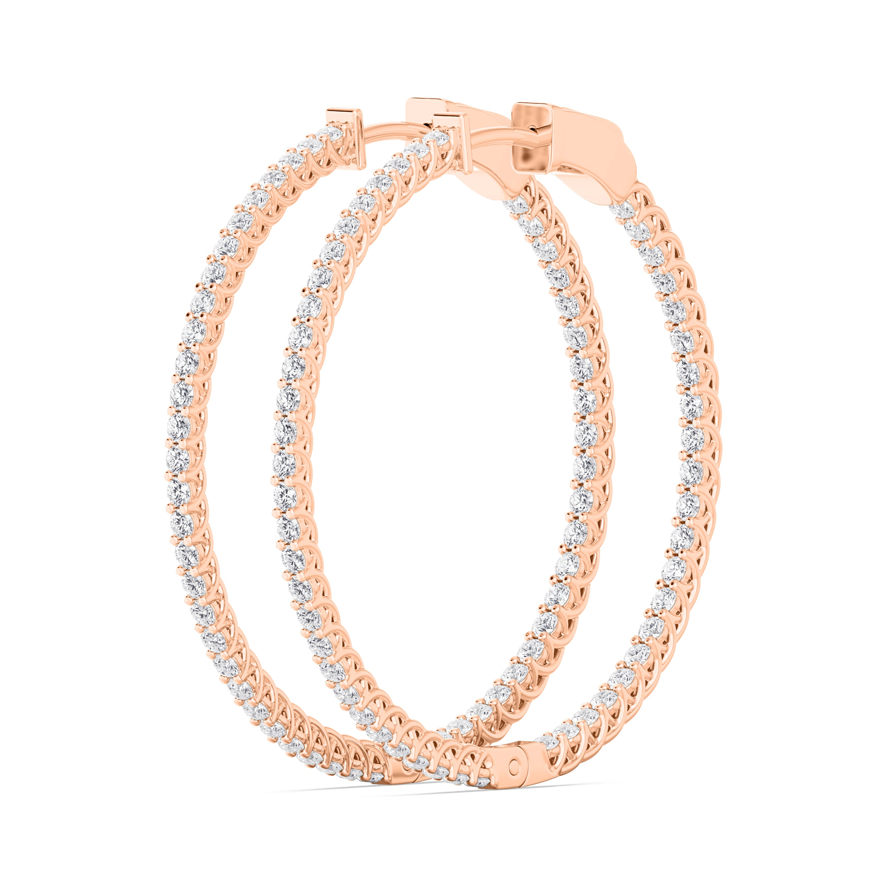 Hoop Earrings with Labgrown Diamonds (1.98 ct) SJE32007A