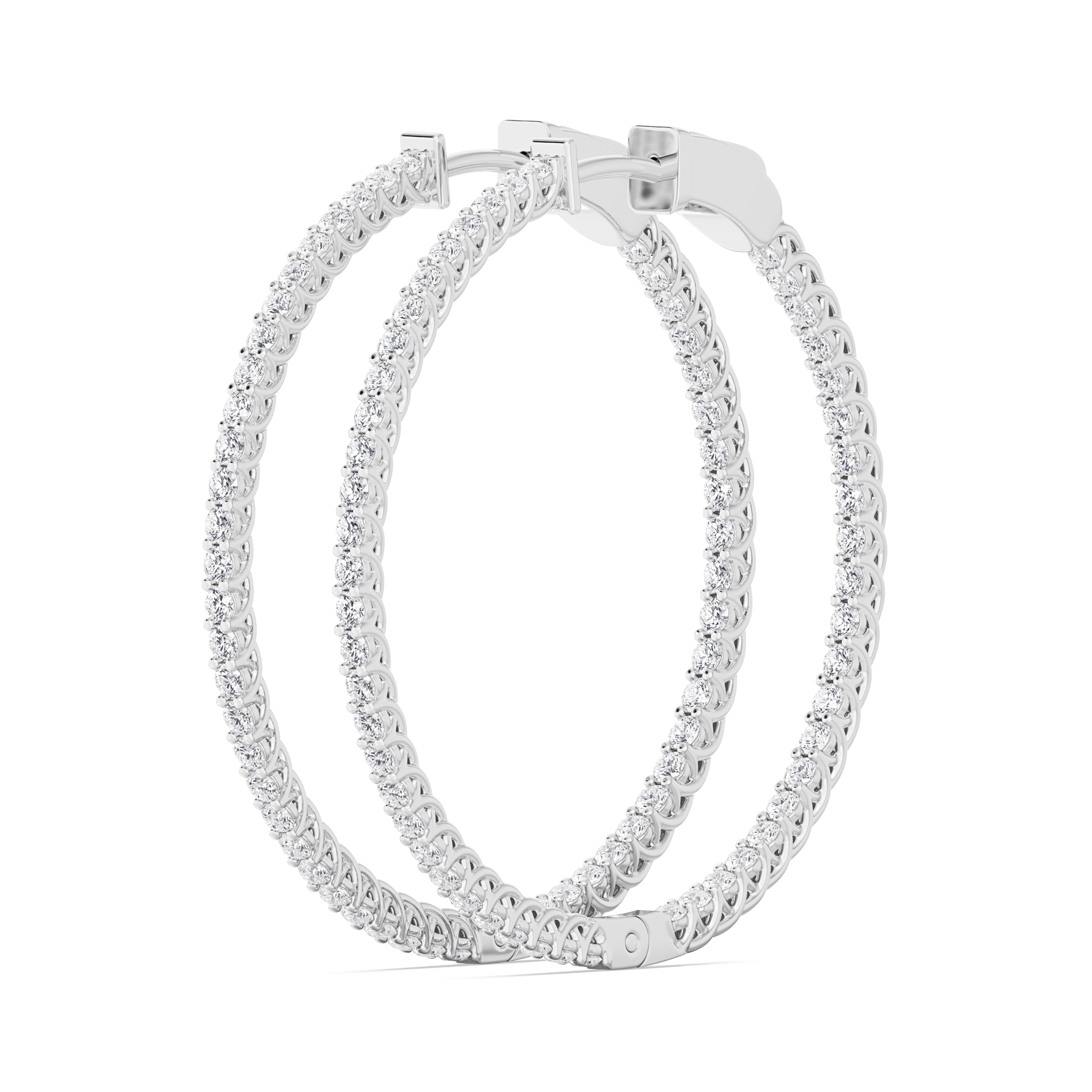 Hoop Earrings with Labgrown Diamonds (1.98 ct) SJE32007A