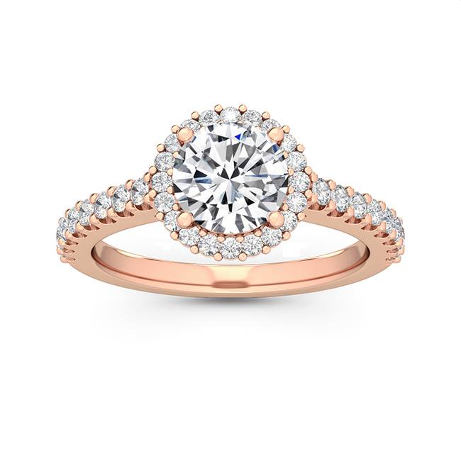 Halo Forlovelsesring med 1.47 ct. Lab Grown Diamanter – Klassisk Skønhed SJR55513