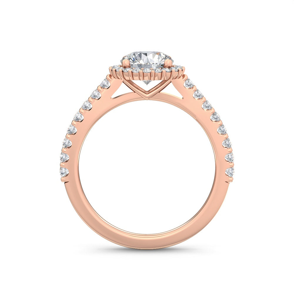 Halo Forlovelsesring med 1.47 ct. Lab Grown Diamanter – Klassisk Skønhed SJR55513