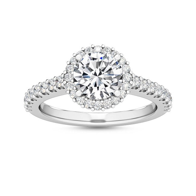 Halo Forlovelsesring med 1.47 ct. Lab Grown Diamanter – Klassisk Skønhed SJR55513