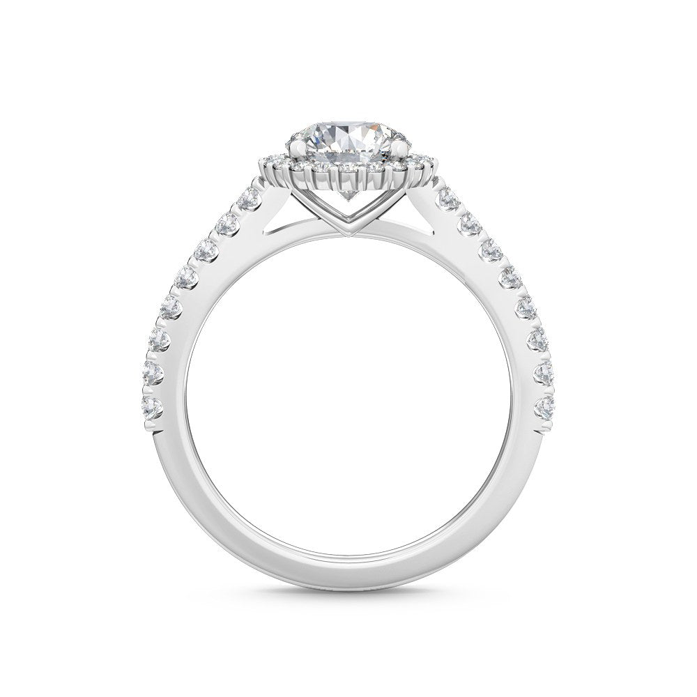 Halo Forlovelsesring med 1.47 ct. Lab Grown Diamanter – Klassisk Skønhed SJR55513