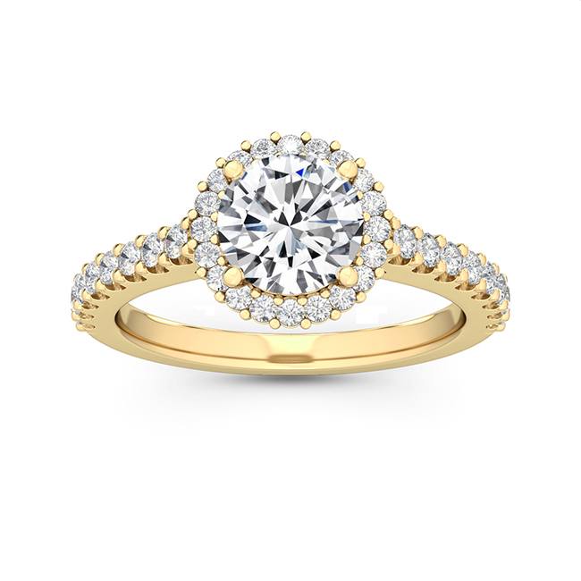 Halo Forlovelsesring med 1.47 ct. Lab Grown Diamanter – Klassisk Skønhed SJR55513
