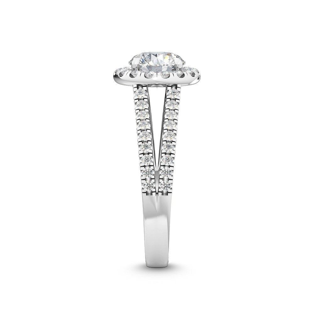 Halo Forlovelsesring med 1.56 ct. Lab Grown Diamanter – En Strålende Skønhed SJR55516RD