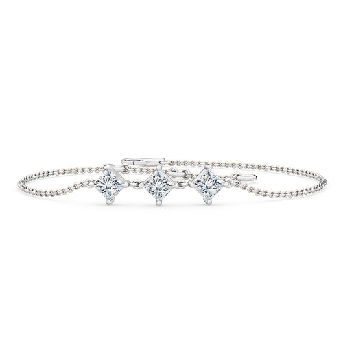 Armband i 14 karat guld med prinsesslipade labgrown-diamanter (1,05 ct) SJBR20032A