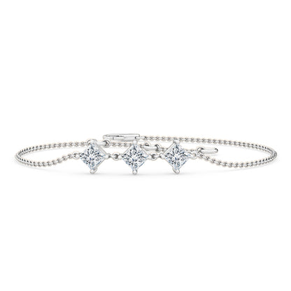 Armband i 14 karat guld med prinsesslipade labgrown-diamanter (1,05 ct) SJBR20032A