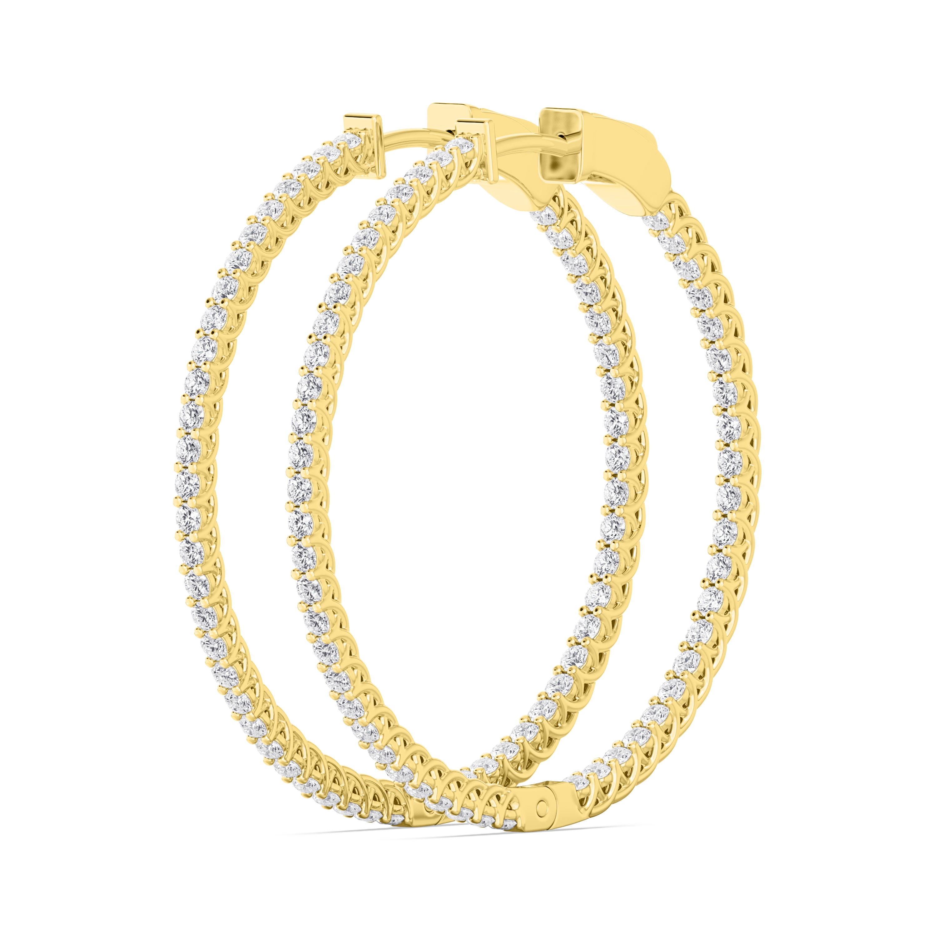 Hoop Earrings with Labgrown Diamonds (1.98 ct) SJE32007A