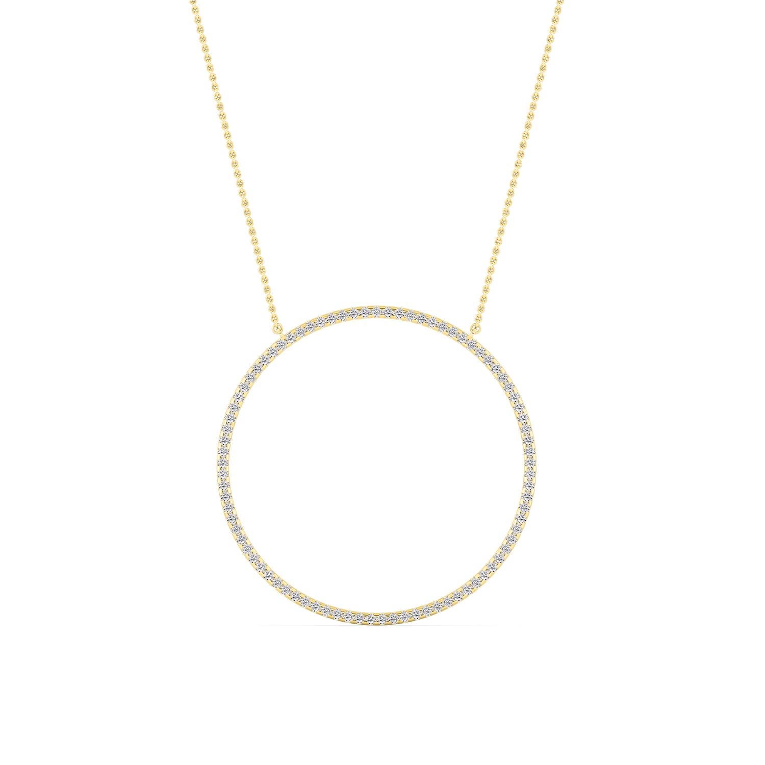 14 karat guldhalo-hänge med labgrown-diamanter (1,10 ct) SJP31245C