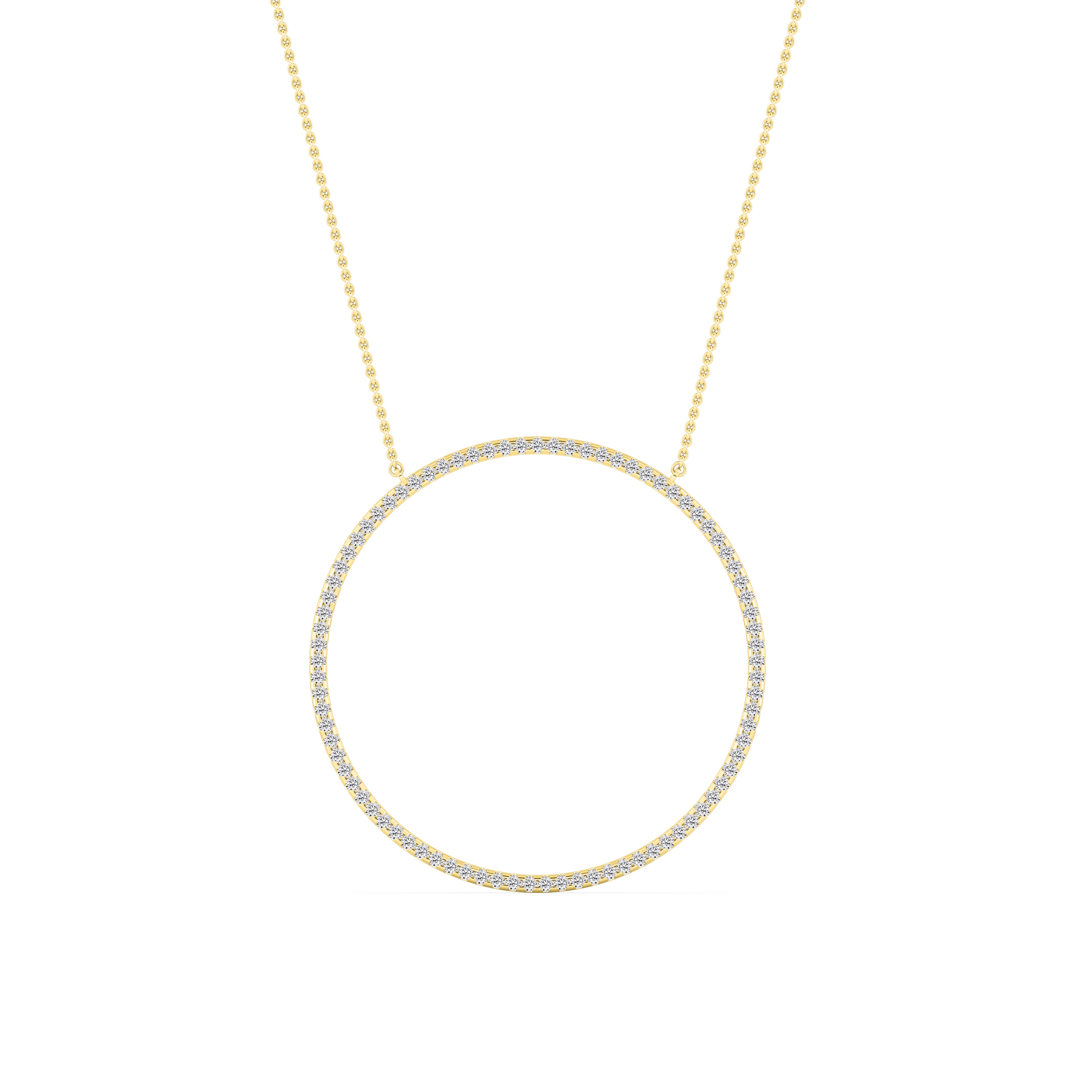 14 karat guldhalo-hänge med labgrown-diamanter (1,10 ct) SJP31245C