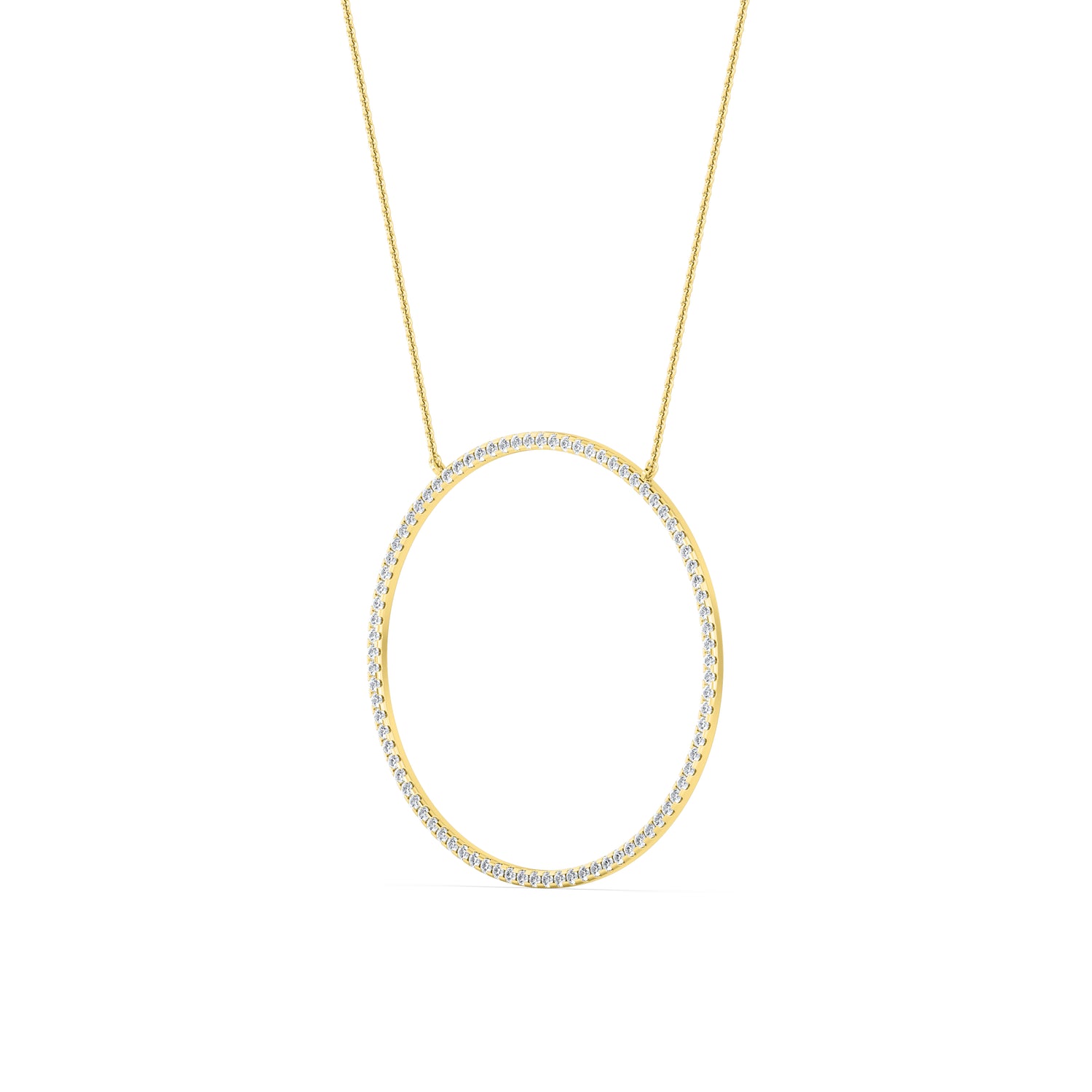 14 karat guldhalo-hänge med labgrown-diamanter (1,10 ct) SJP31245C