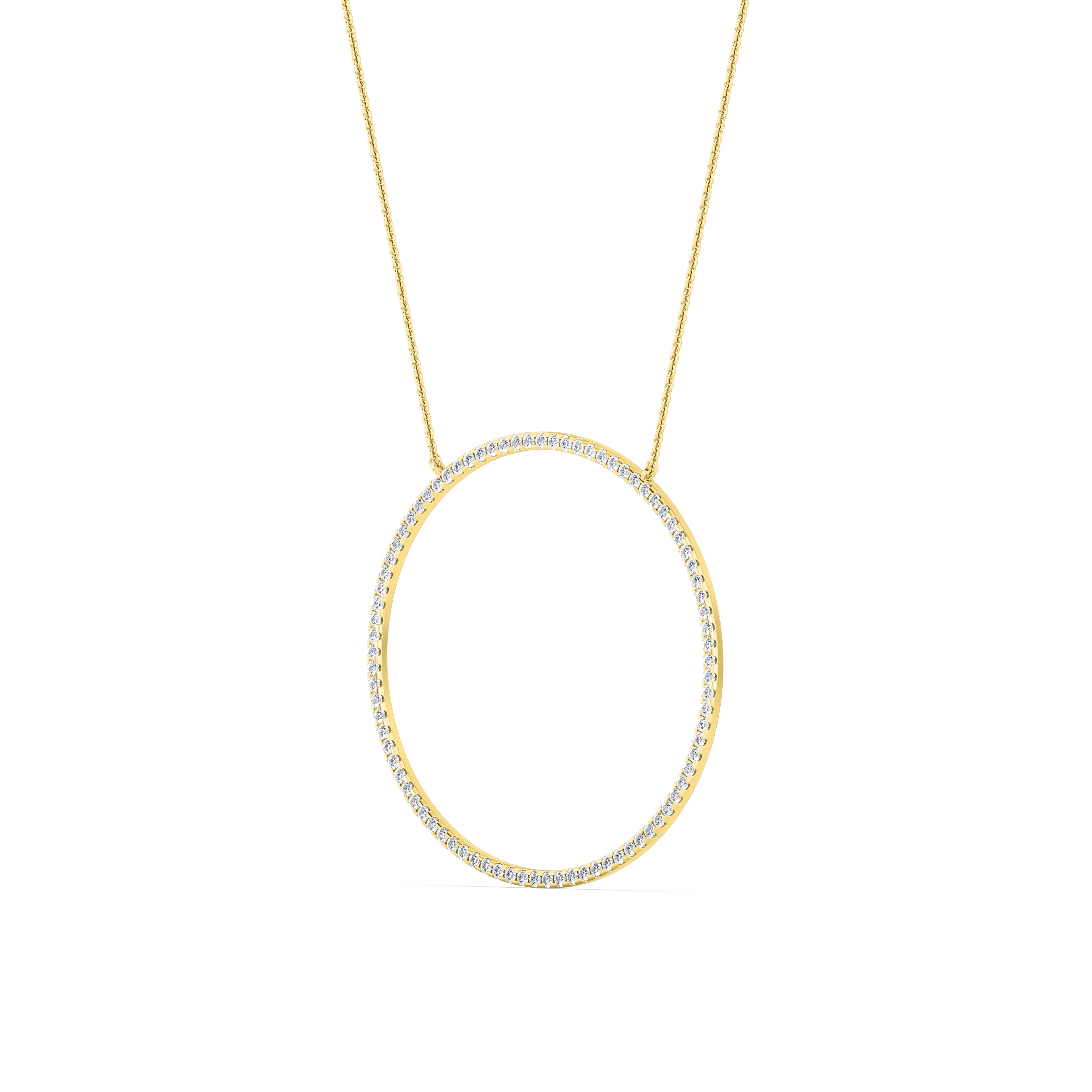 14 karat guldhalo-hänge med labgrown-diamanter (1,10 ct) SJP31245C