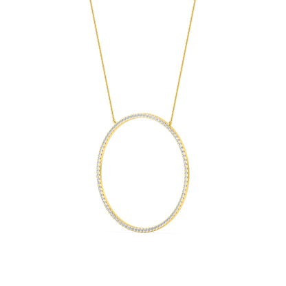 14 karat guldhalo-hänge med labgrown-diamanter (1,10 ct) SJP31245C