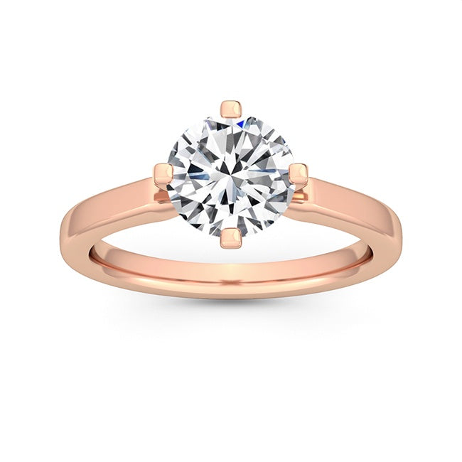 Förlovningsring i 14 karat roséguld med 1,00 ct labogrodden diamant – Romantic Beauty SJR55047