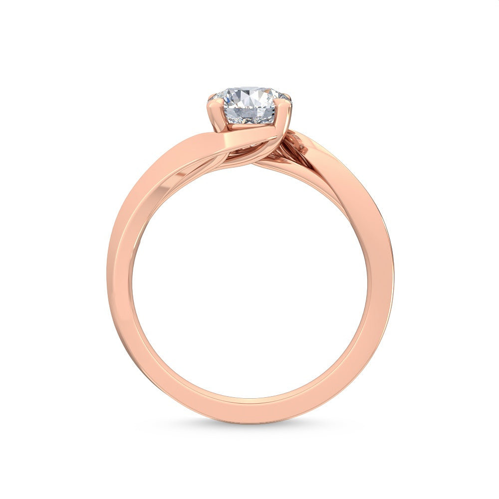 Förlovningsring i 14 karat roséguld med 1,00 ct labogrodden diamant – En romantisk förtrollning SJR55073RD