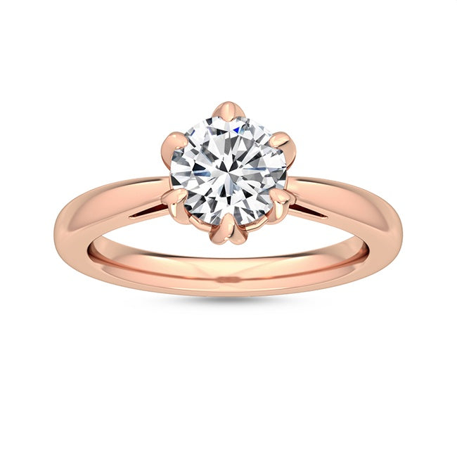 Förlovningsring i 14 karat vitt guld med 1,00 ct labgrown diamant – Snygg perfektion SJR55443RD