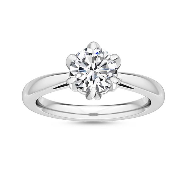 Förlovningsring i 14 karat vitt guld med 1,00 ct labgrown diamant – Snygg perfektion SJR55443RD