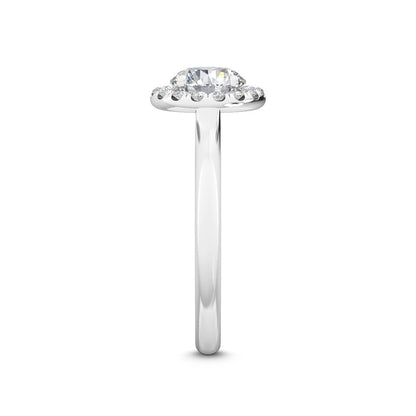 Halo Forlovelsesring med 1.21 ct. Lab Grown Diamanter – Fortryllende Elegance SJR55518RD