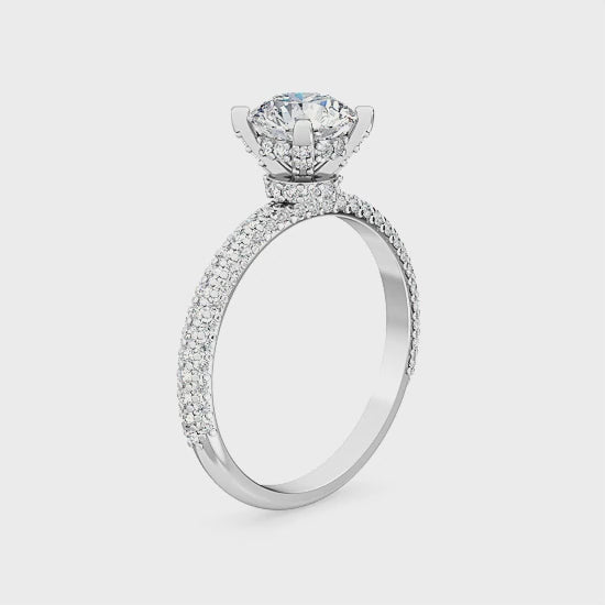 Lab Grown Diamond Engagement Ring 1.58 ctw – Pure Elegance and Style SJR55508RD