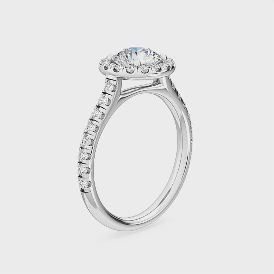 s Halo Forlovelsesring med 1.51 ct. Lab Grown Diamanter – En Klassisk Skønhed SJR55514RD