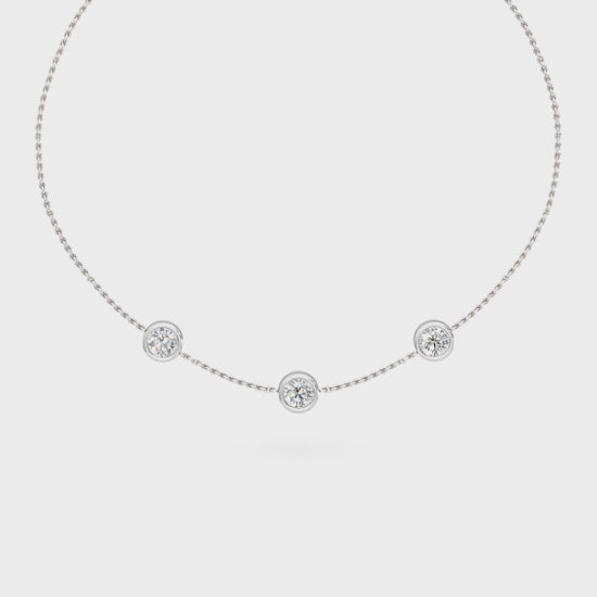 Labgrown Tre Sten Vedhæng med Diamanter (0.75 ct) SJP31597