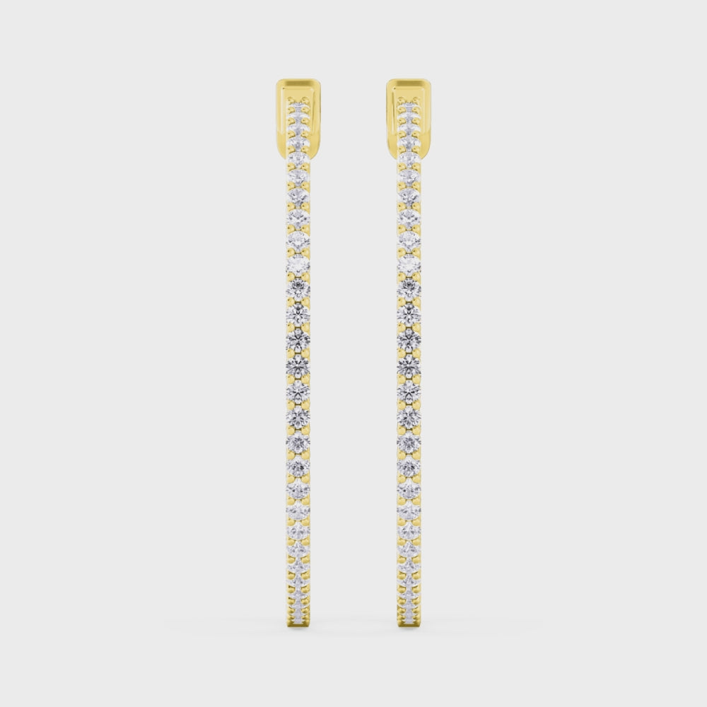 Hoop Earrings with Labgrown Diamonds (1.98 ct) SJE32007A