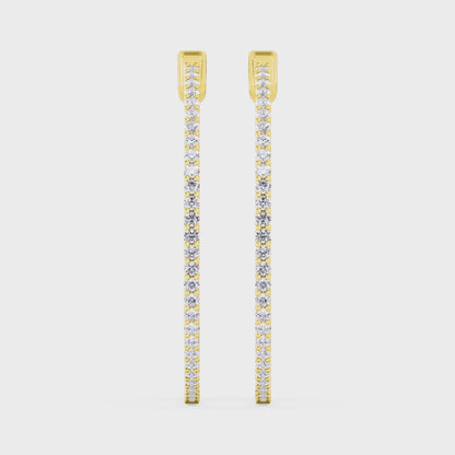 Hoop Earrings with Labgrown Diamonds (1.98 ct) SJE32007A