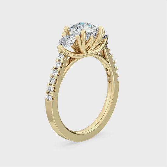 Förlovningsring i 14 karat vitt guld med 1,77 ct labbodlade diamanter – Etik och elegans i ett SJR55581RD