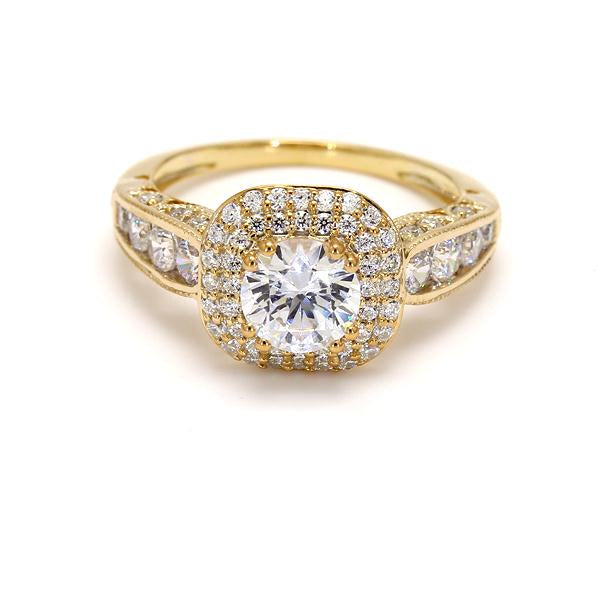 s Halo Forlovelsesring med 2.07 ct. Lab Grown Diamanter – Glamourøs Bæredygtighed SJR54195