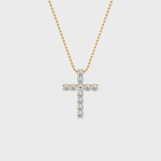 14 karat guldkorshänge med labgrown-diamanter (2,24 ct) SJP31468E