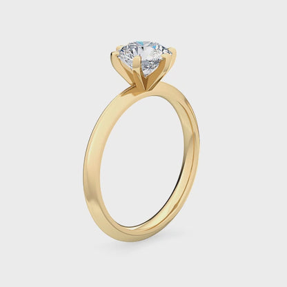 Förlovningsring i 14 karat roséguld med 1,00 ct labogrodden diamant – En romantisk dröm SJR55077RD