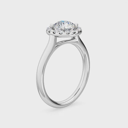 Halo Forlovelsesring med 1.21 ct. Lab Grown Diamanter – Fortryllende Elegance SJR55518RD