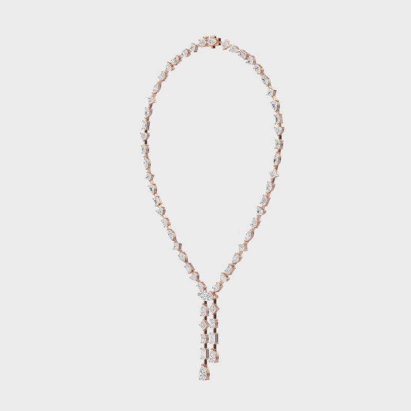 Dobbeltradet Halskæde med Labgrown Diamanter (2.15 ct) SJN08052