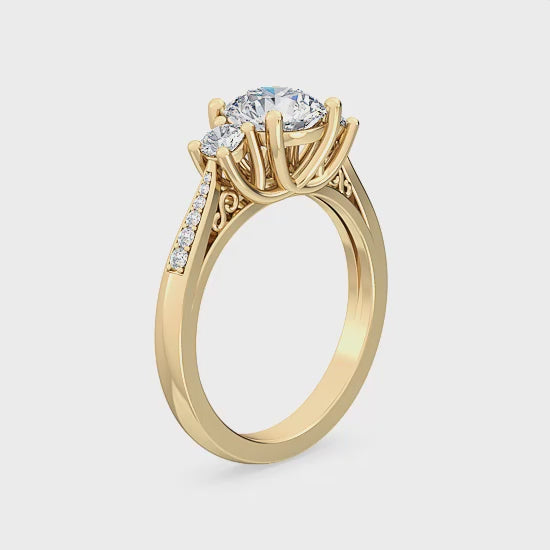 Förlovningsring i 14 karat guld med 1,35 ct labbodlade diamanter – Ren elegans och lyx SJR55534RD