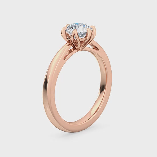 Förlovningsring i 14 karat vitt guld med 1,00 ct labgrown diamant – Snygg perfektion SJR55443RD