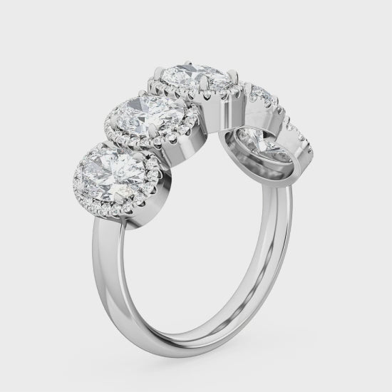 14 karat guldring med 2,31 ct labbodlade diamanter – Maximal glans och elegans SJR57122