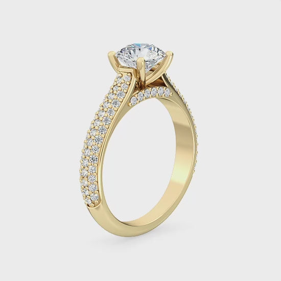 14 Kt. Rose Gold Engagement Ring with 1.54 ct. Labgrown Diamonds – Romantic and Responsible SJR55501RD