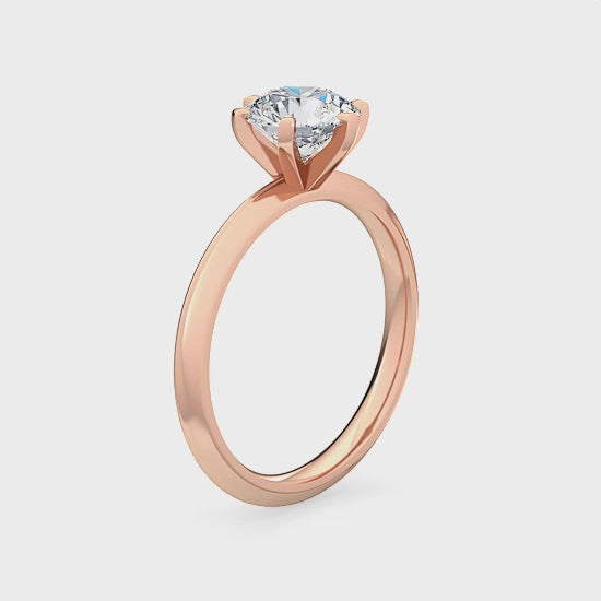 Förlovningsring i 14 karat roséguld med 1,00 ct labogrodden diamant – En romantisk dröm SJR55077RD