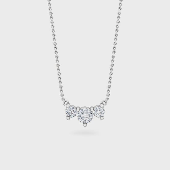 Labgrown Three Stone Pendant with Diamonds (0.87 ct) SJP31608A