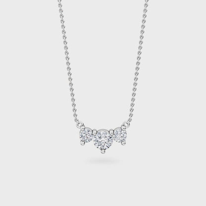 Labgrown Three Stone Pendant with Diamonds (0.87 ct) SJP31608A