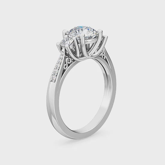 Förlovningsring i 14 karat guld med 1,35 ct labbodlade diamanter – Ren elegans och lyx SJR55534RD