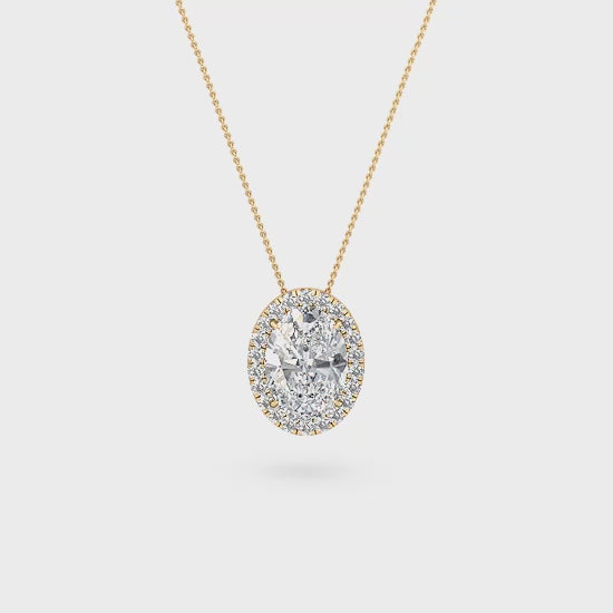 Halo Pendant with Labgrown Diamonds (0.73 ct) SJP31625