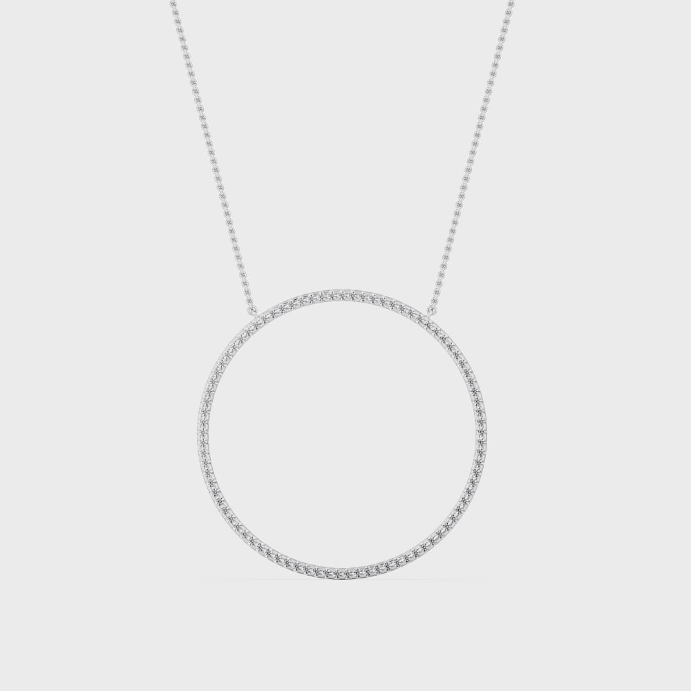 14 karat guldhalo-hänge med labgrown-diamanter (1,10 ct) SJP31245C