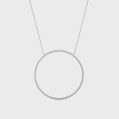 14 karat guldhalo-hänge med labgrown-diamanter (1,10 ct) SJP31245C