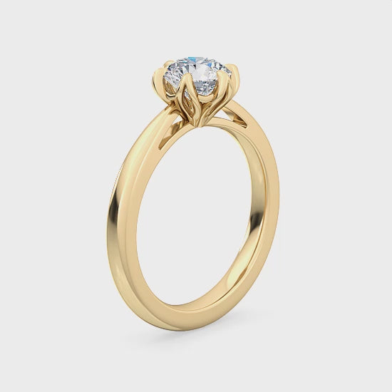 Förlovningsring i 14 karat vitt guld med 1,00 ct labgrown diamant – Snygg perfektion SJR55443RD