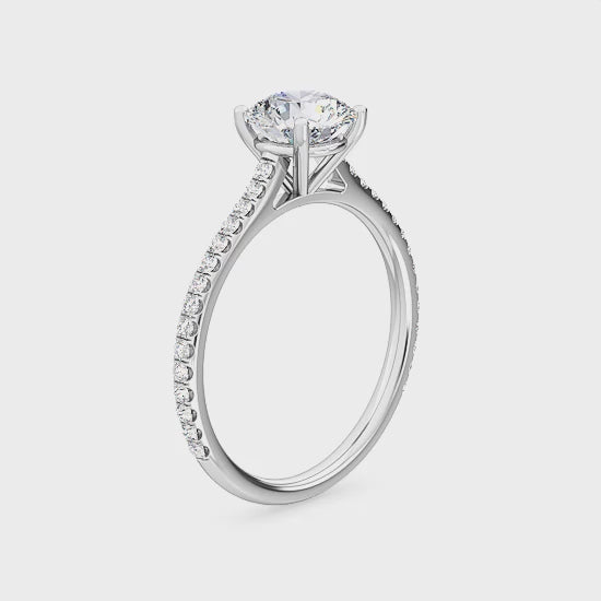 Förlovningsring i 14 karat vitt guld med labbodlad diamant 1,21 ct – Tidens Elegance SJR55563RD