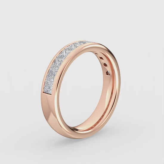 Alliancering med 1.00 ct. Labgrown Prinsesseslebne Diamanter – Klassisk og Strålende SJR56522