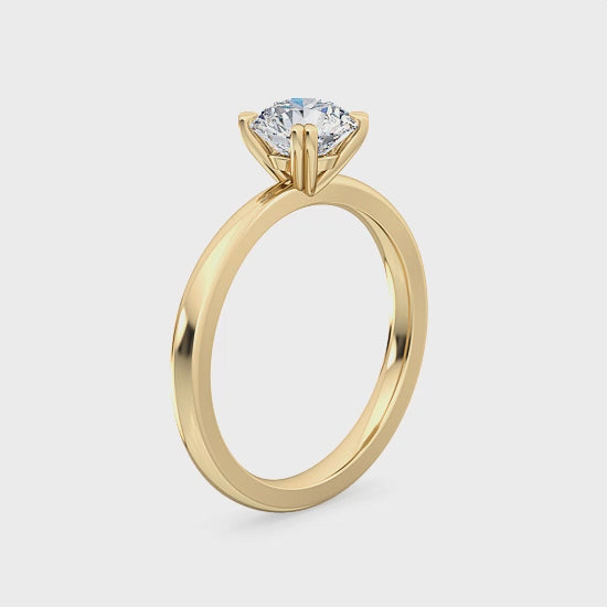 Förlovningsring i 14 karat guld med 1,00 ct labgrown diamant – Tidlös elegans SJR55363