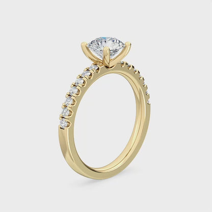 Förlovningsring i 14 karat vitt guld med 1,29 ct labgrown-diamanter – Tidlös elegans SJR55503RD