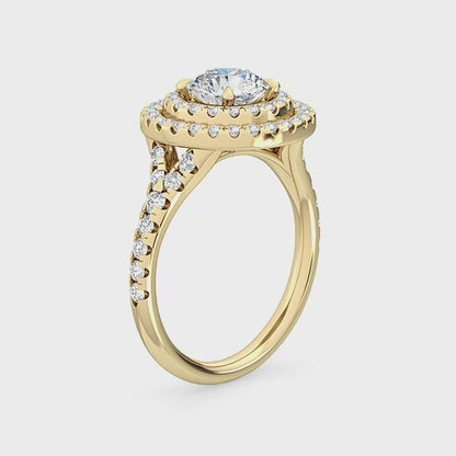 Halo Engagement Ring with 1.80 ct. Lab Grown Diamonds – Timeless and Ethical SJR55578RD