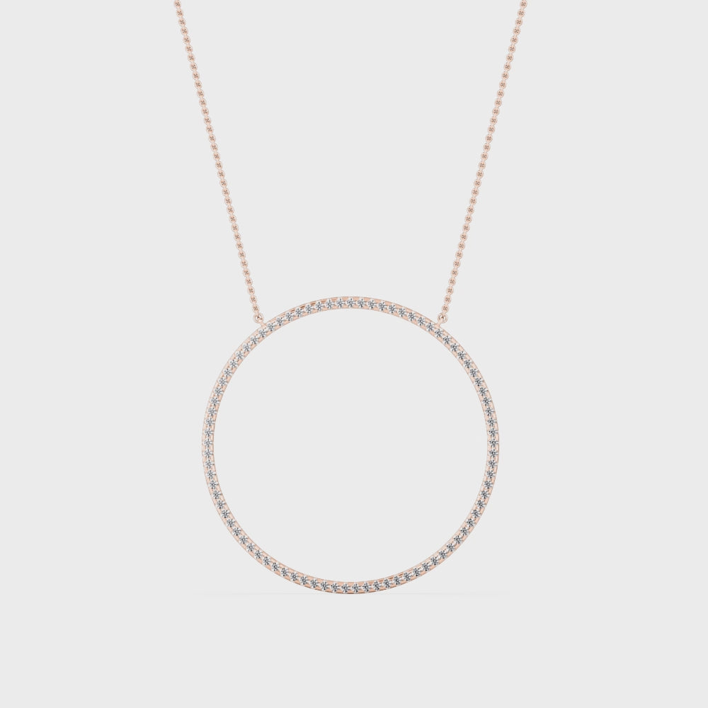 14 karat guldhalo-hänge med labgrown-diamanter (1,10 ct) SJP31245C